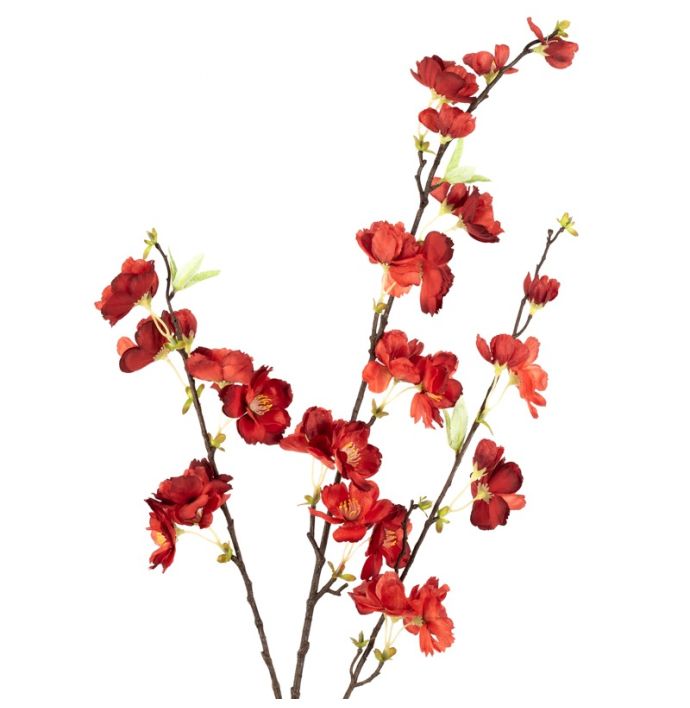 Kunsttak kersenbloesem 115cm rood