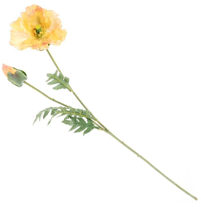 Kunstbloem klaproos 75cm roze