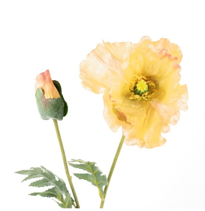 Kunstbloem klaproos 75cm roze