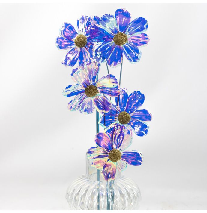 Kunstbloem holo blauw
