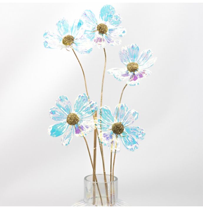 Kunstbloem holo transparant
