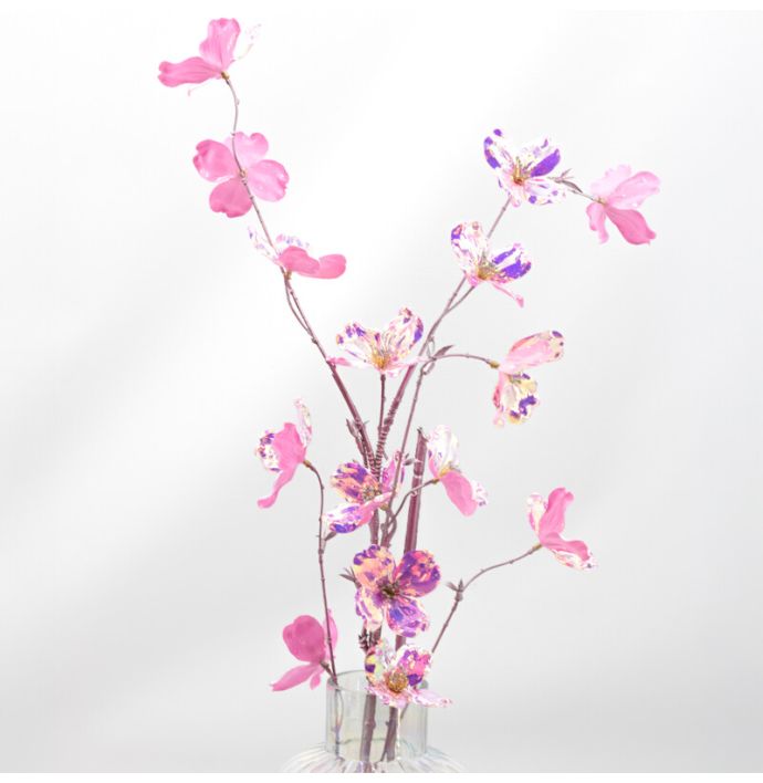 Kunstbloem holo roze