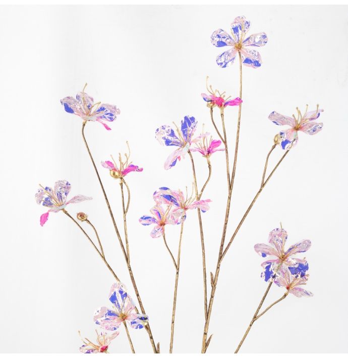 Kunstbloem holo roze/rood madelief 128cm