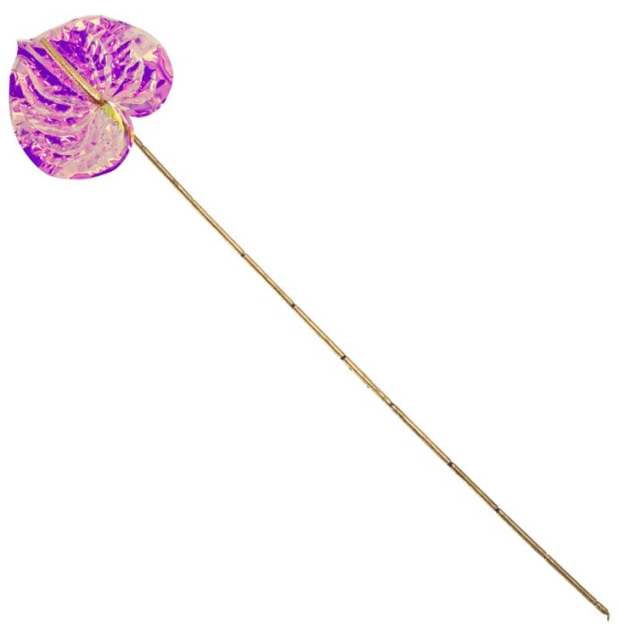 Kunstbloem holo roze/rood lotus 49cm