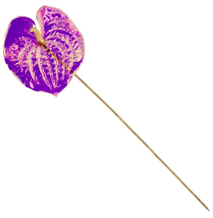 Kunstbloem holo roze/rood lotus 65cm