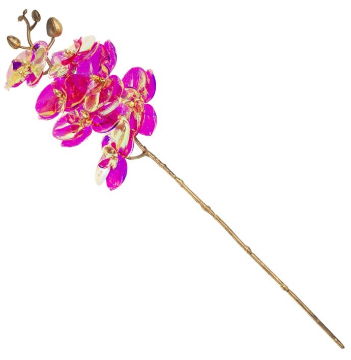 Kunstbloem holo roze/rood orchidee 55cm