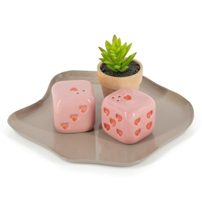 Metalen dienblad Mori S glossy sand