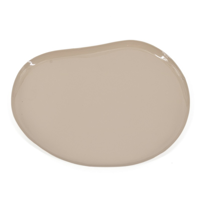 Metalen dienblad Rin L glossy sand