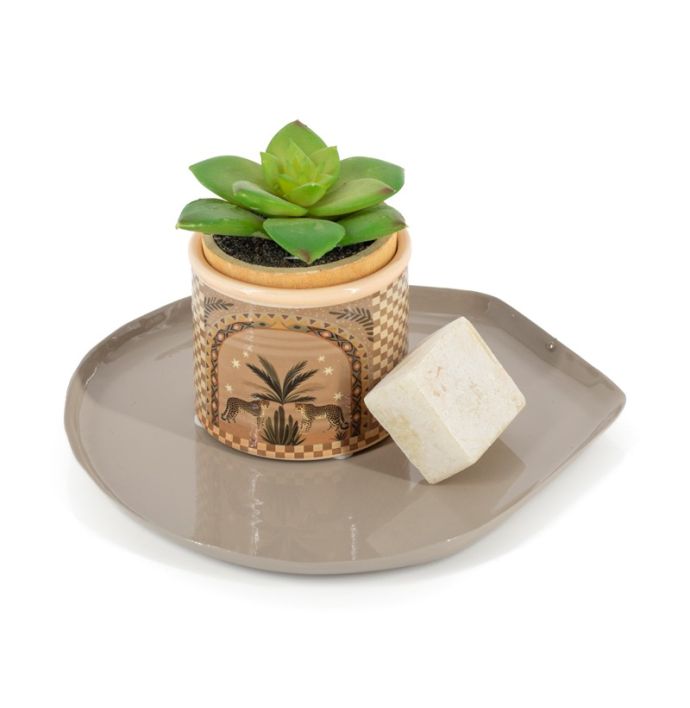 Metalen dienblad Shin S glossy sand