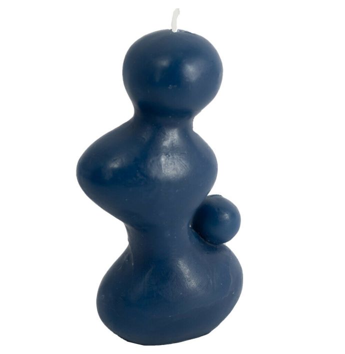 Kaars organisch blauw