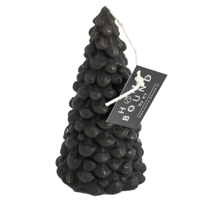 Kaars kerstboom zwart