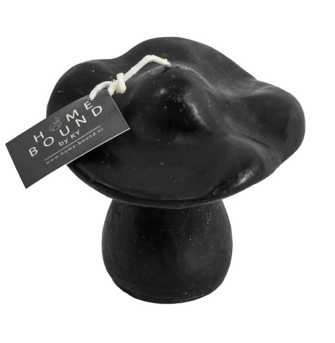 Kaars paddestoel zwart 