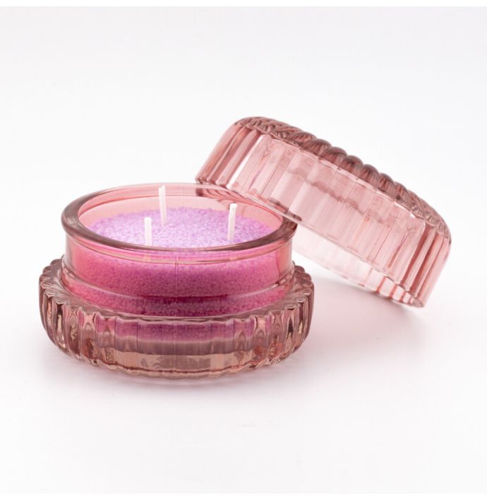 Kaarsenkorrels zak met 8 lonten magenta