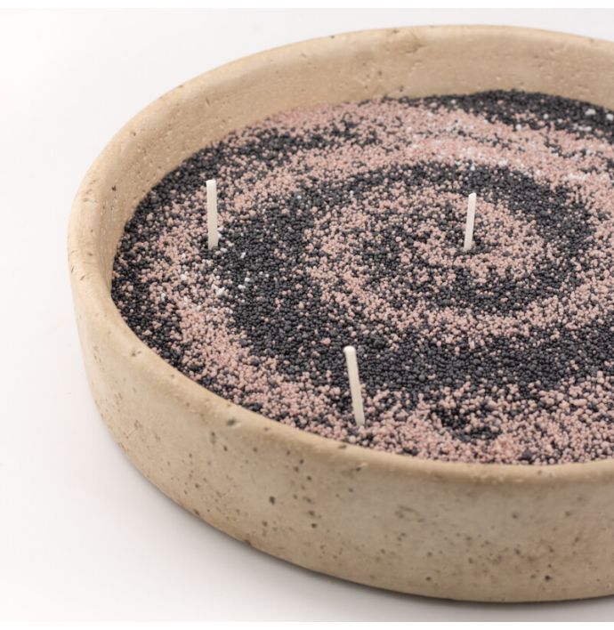 Kaarsenkorrels zak met 8 lonten zwart