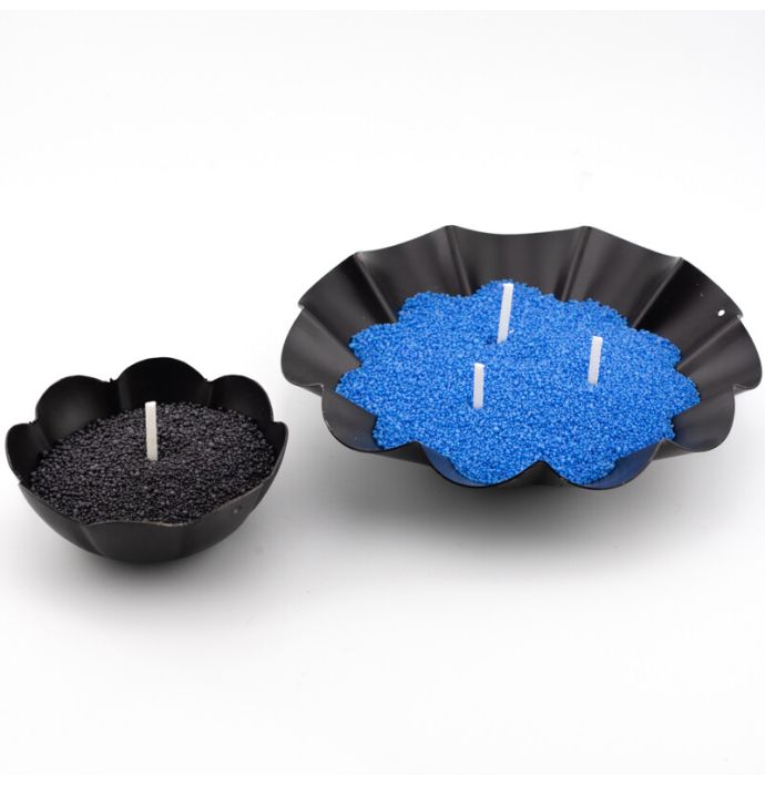 Kaarsenkorrels zak met 8 lonten blauw