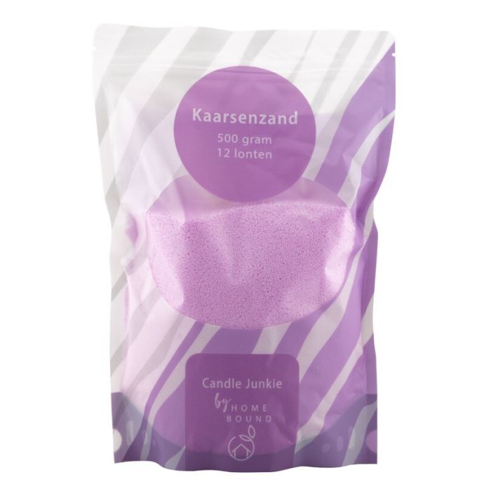 Kaarsenkorrels zak met 12 lonten magenta