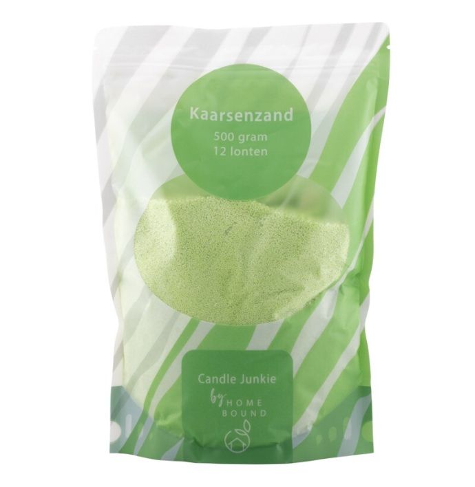 Kaarsenkorrels zak met 12 lonten groen