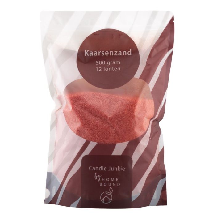 Kaarsenkorrels zak met 12 lonten rood
