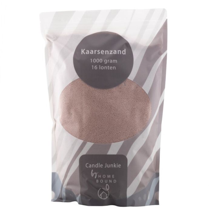 Kaarsenkorrels zak met 16 lonten taupe