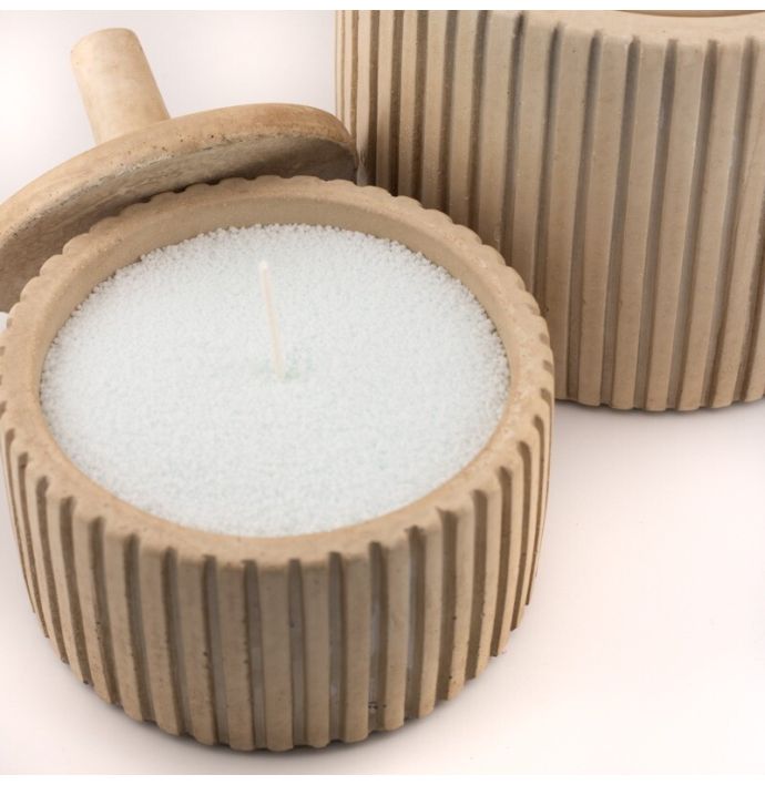 Kaarsenkorrels zak 1000gr met 16 lonten frost white