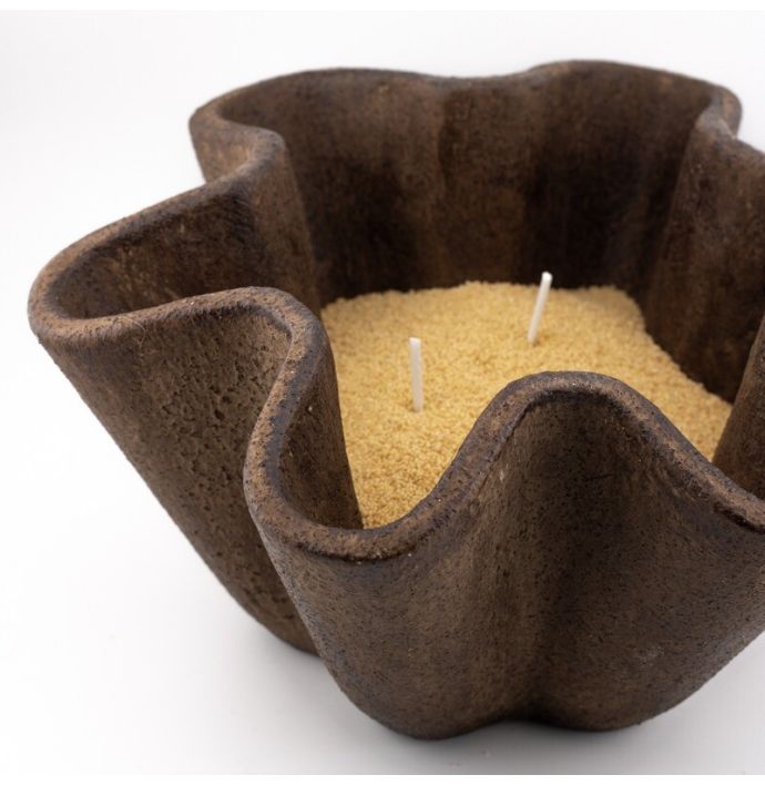 Kaarsenkorrels zak met 16 lonten beige