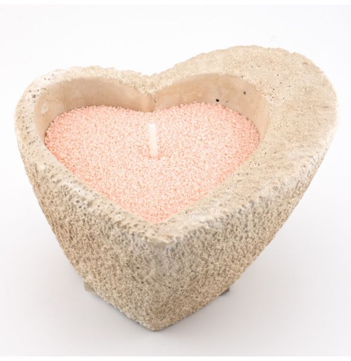 Kaarsenkorrels zak met 16 lonten zachtroze