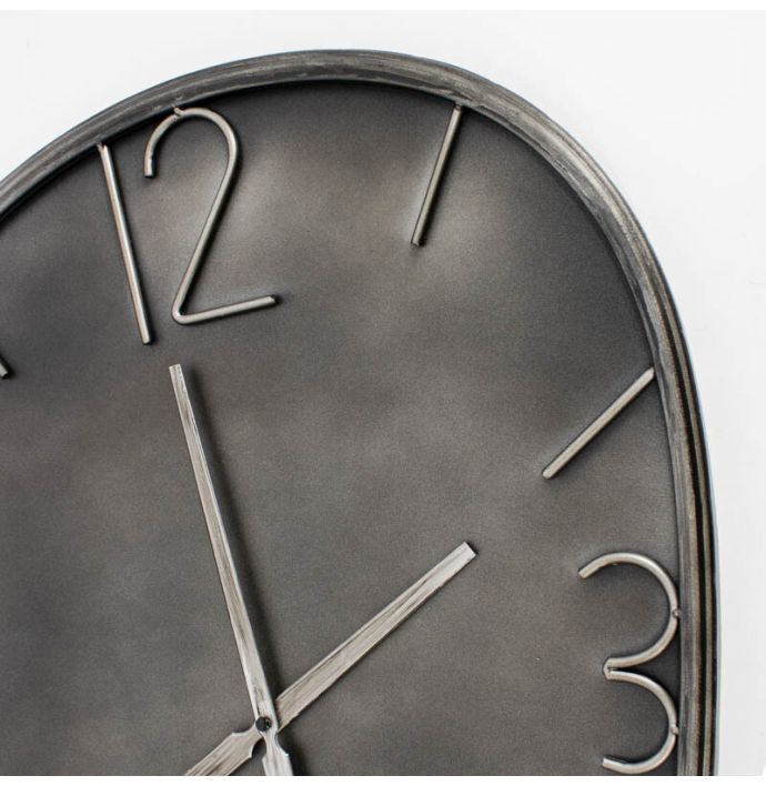 Klok organic brushed metal