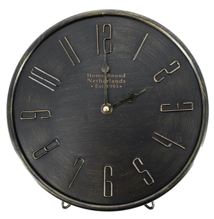 Staande klok brushed metal