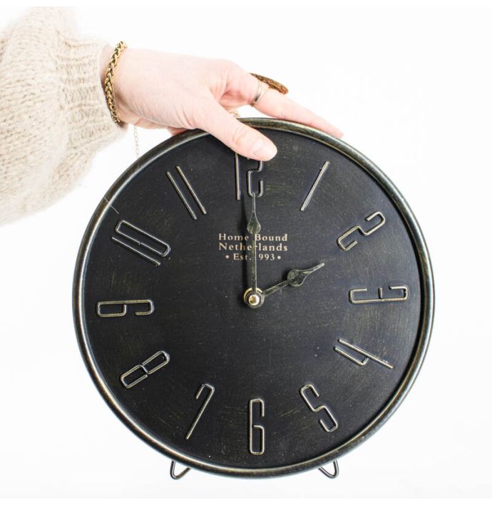 Staande klok brushed metal