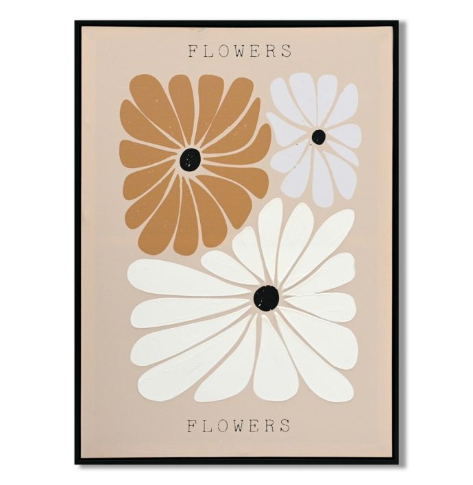 Schilderij bloemen organisch