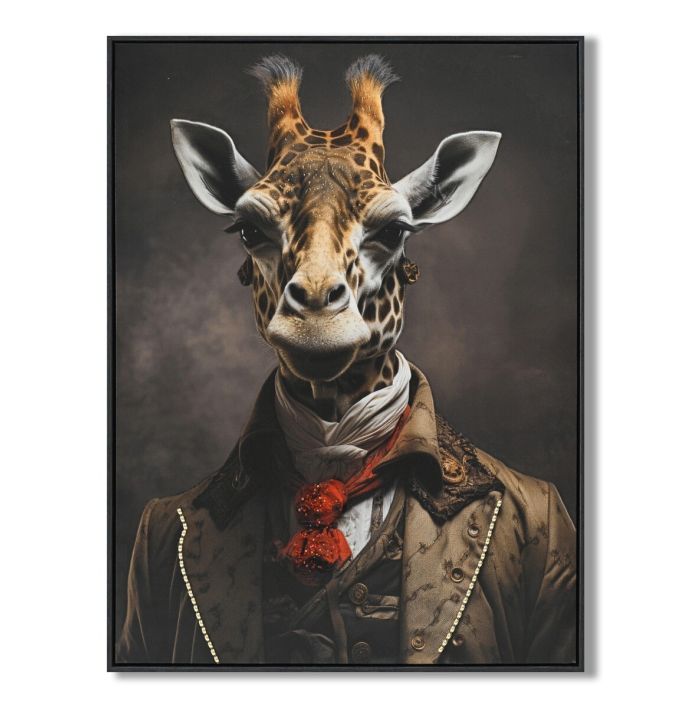 Schilderij dressy giraffe