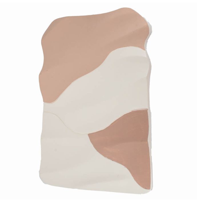 Wanddecoratie art wit met sandstone