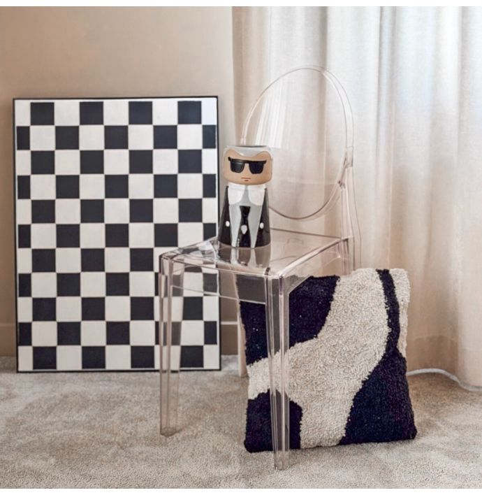 Schilderij illusie zwart/wit