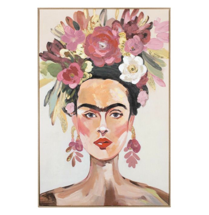 Schilderij Frida Kahlo pastel 100x150cm 