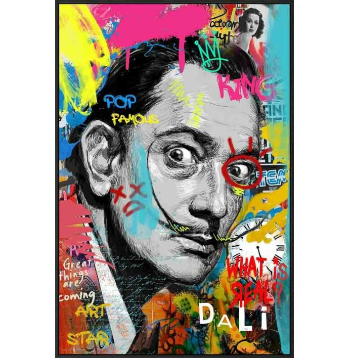 Schilderij high gloss popart Dali 