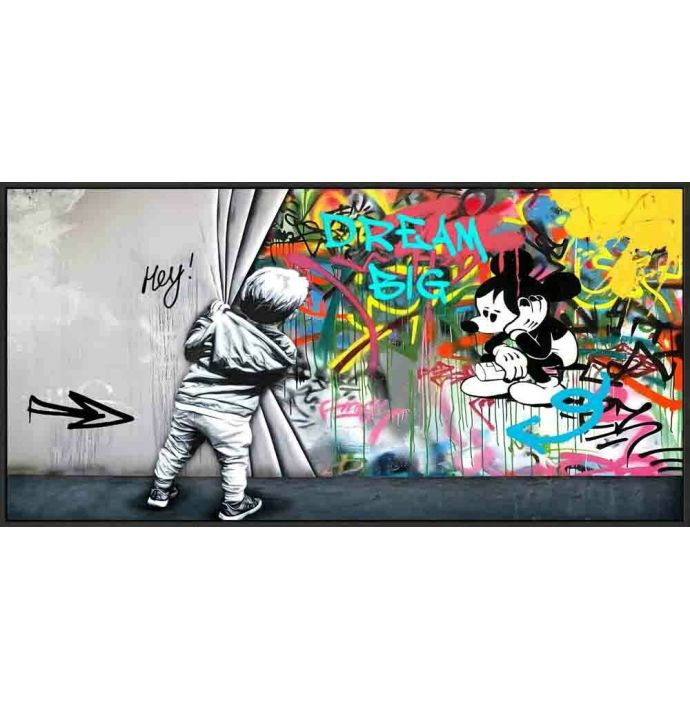 Schilderij high gloss popart Frida Banksy 