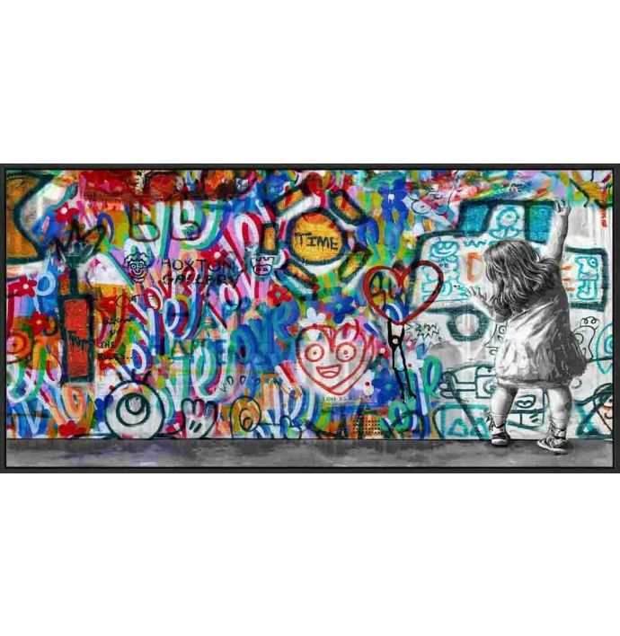 Schilderij high gloss popart Frida Banksy 