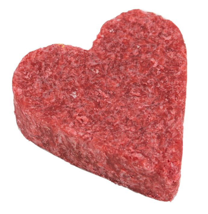 Amberblokje hart royal pink