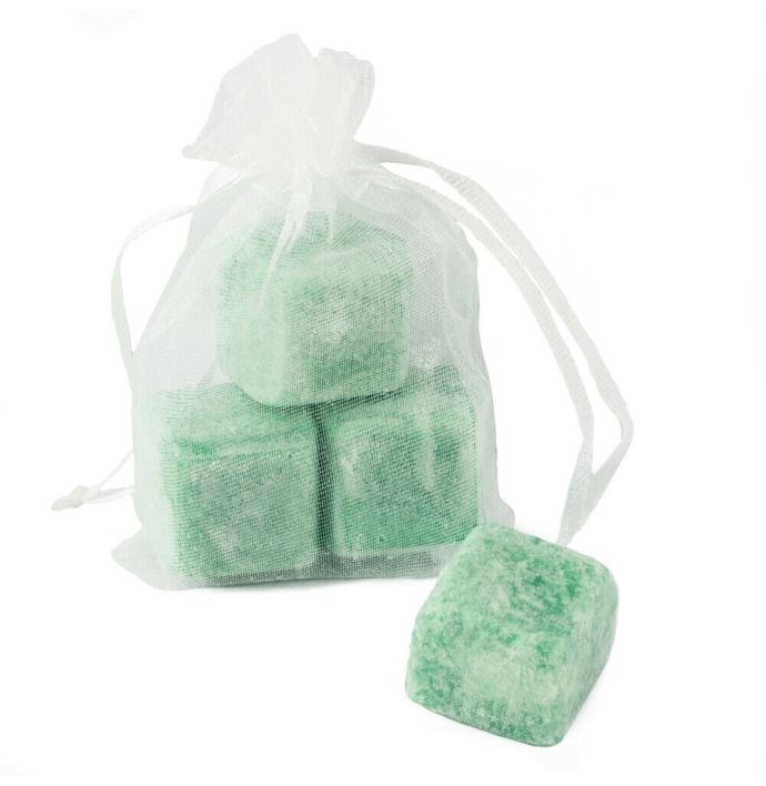 Organza zakje met 3x mini amberblokje wood