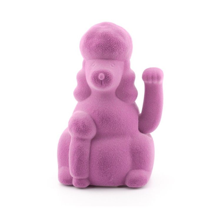 Lucky poodle geluksornament paars