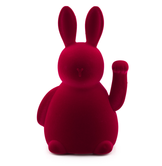 Lucky rabbit geluksornament burgundy