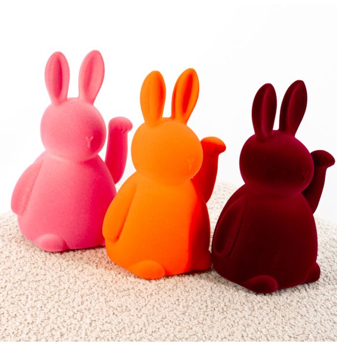 Lucky rabbit geluksornament burgundy