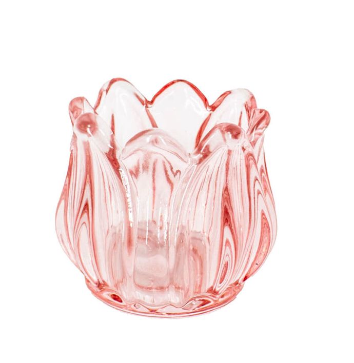 Waxinelichtje tulp roze