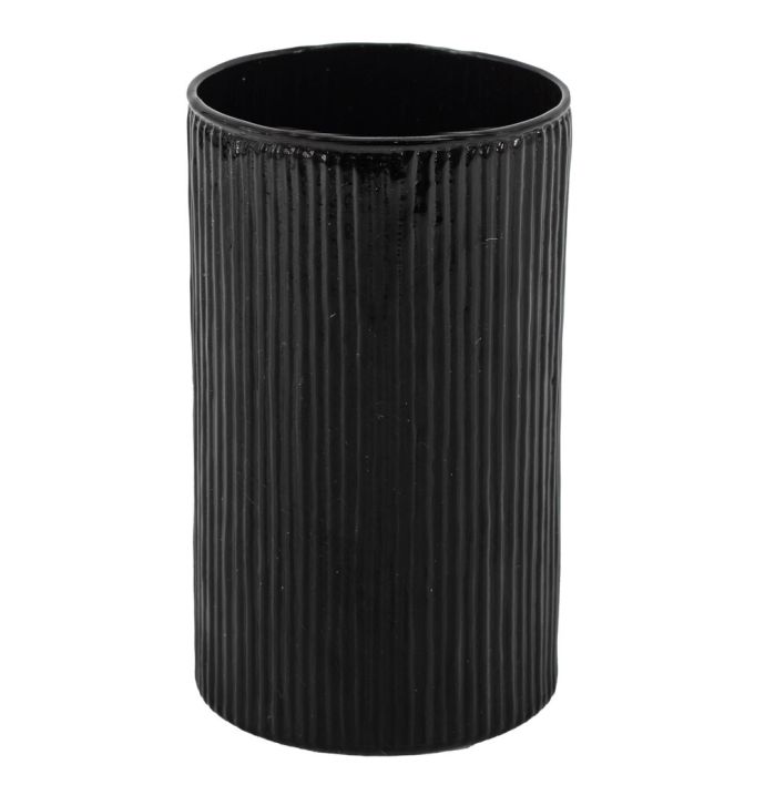 Glazen waxinehouder blauw