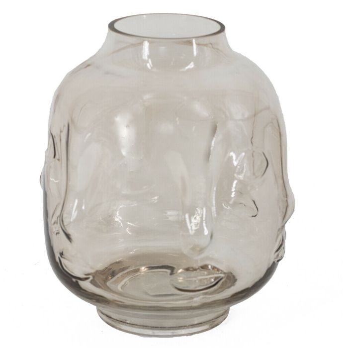 Glazen vaas gezicht zalm