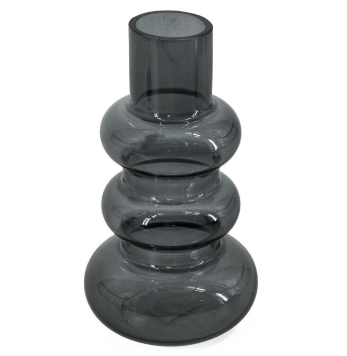 Glazen vaas antraciet