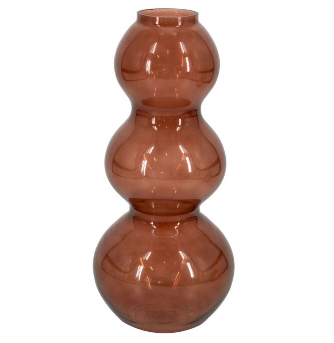 Glazen vaas bubble roze 