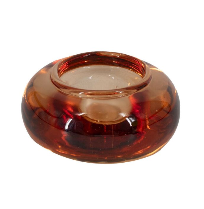 Glazen kaarsenstandaard sandstone