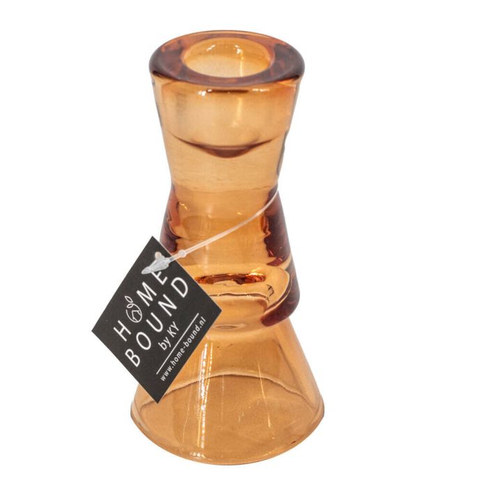 Glazen kaarsenstandaard sandstone