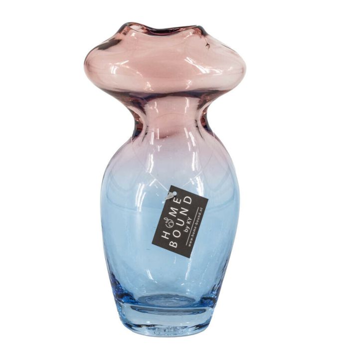 Glazen vaas ombré 